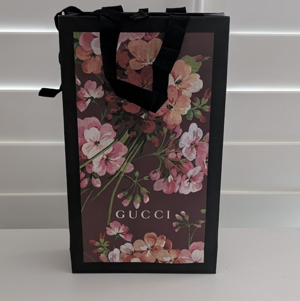 Limited Edition Gucci Floral Shopping Bag 11.5x6.5x2.5 inches